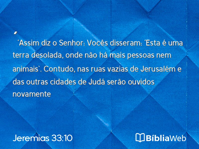Jeremias 33:10 em imagem para compartilhar