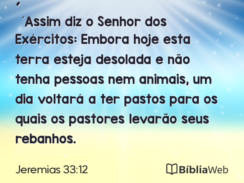 Jeremias 33:12 em imagem para compartilhar