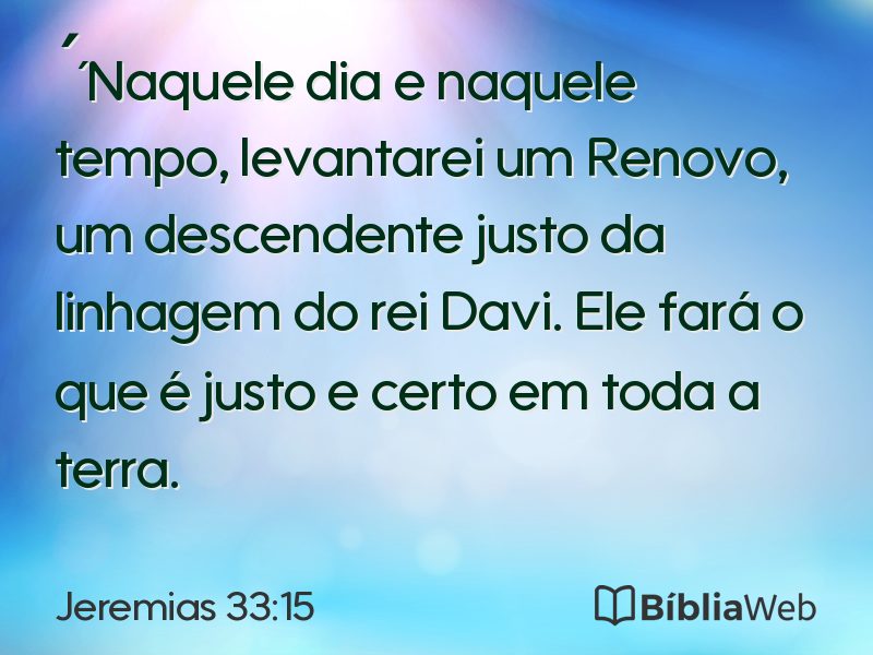 Jeremias 33:15 em imagem para compartilhar
