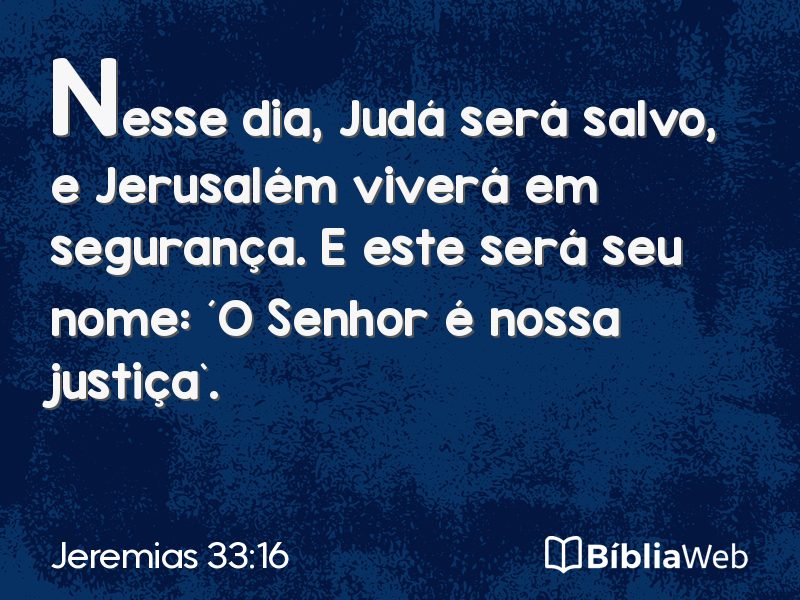 Jeremias 33:16 em imagem para compartilhar