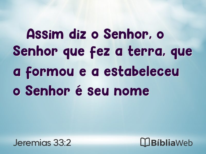 Jeremias 33:2 em imagem para compartilhar
