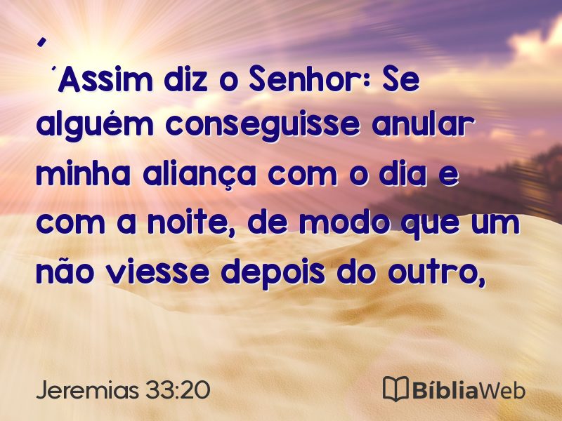 Jeremias 33:20 em imagem para compartilhar