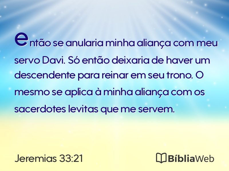 Jeremias 33:21 em imagem para compartilhar