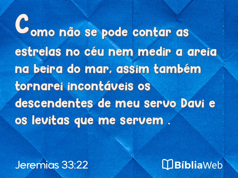 Jeremias 33:22 em imagem para compartilhar