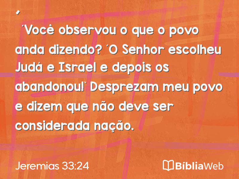 Jeremias 33:24 em imagem para compartilhar