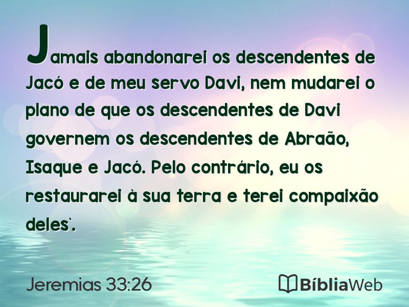 Jeremias 33:26 em imagem para compartilhar