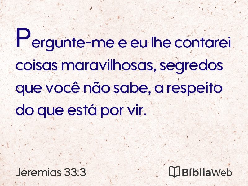 Jeremias 33:3 em imagem para compartilhar