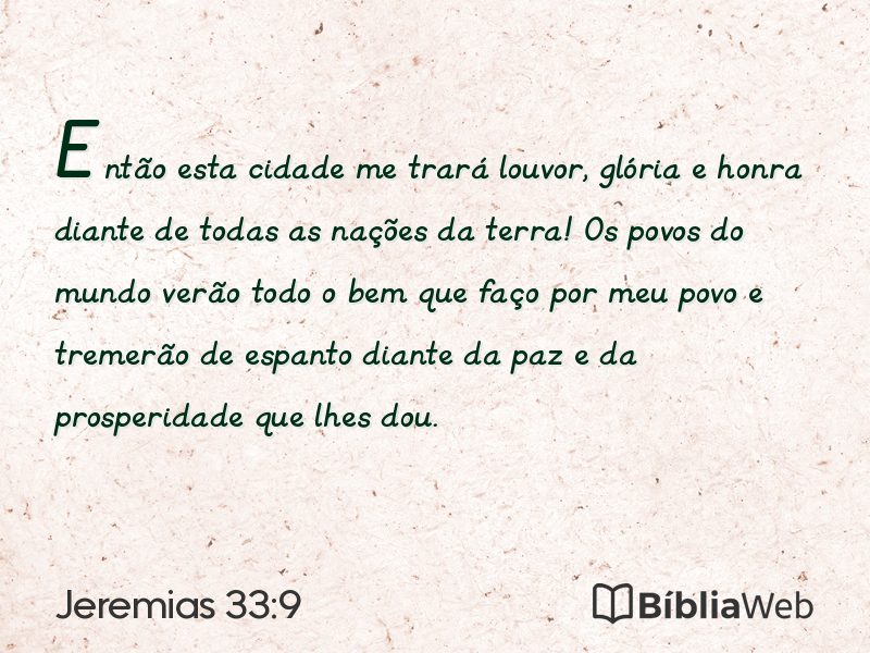 Jeremias 33:9 em imagem para compartilhar