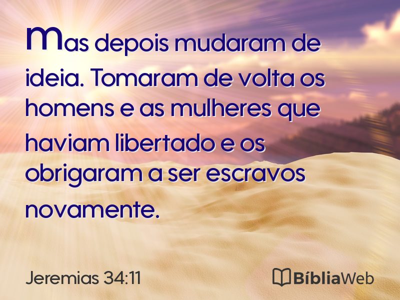 Jeremias 34:11 em imagem para compartilhar