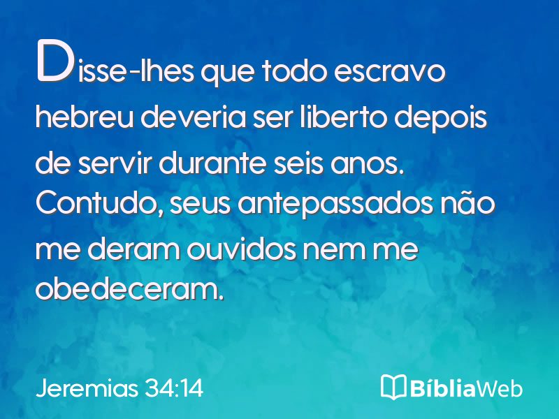 Jeremias 34:14 em imagem para compartilhar