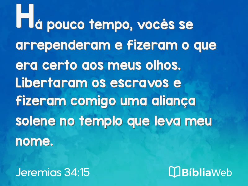 Jeremias 34:15 em imagem para compartilhar