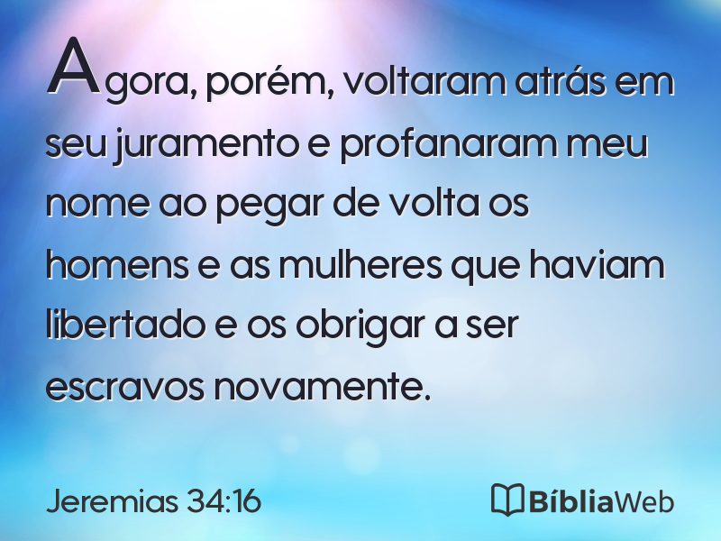 Jeremias 34:16 em imagem para compartilhar