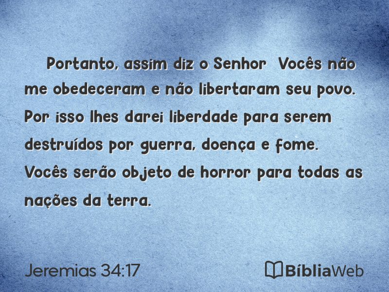 Jeremias 34:17 em imagem para compartilhar
