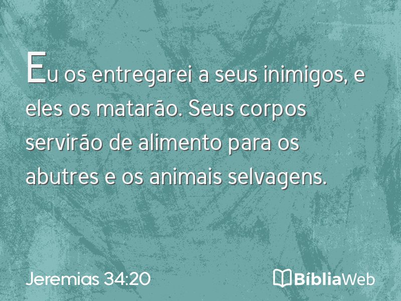 Jeremias 34:20 em imagem para compartilhar