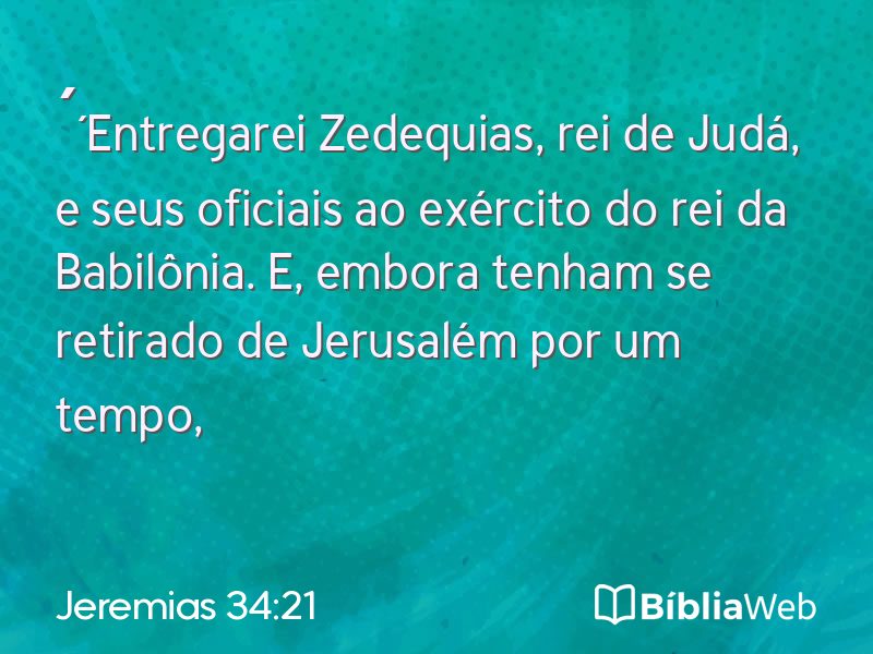 Jeremias 34:21 em imagem para compartilhar
