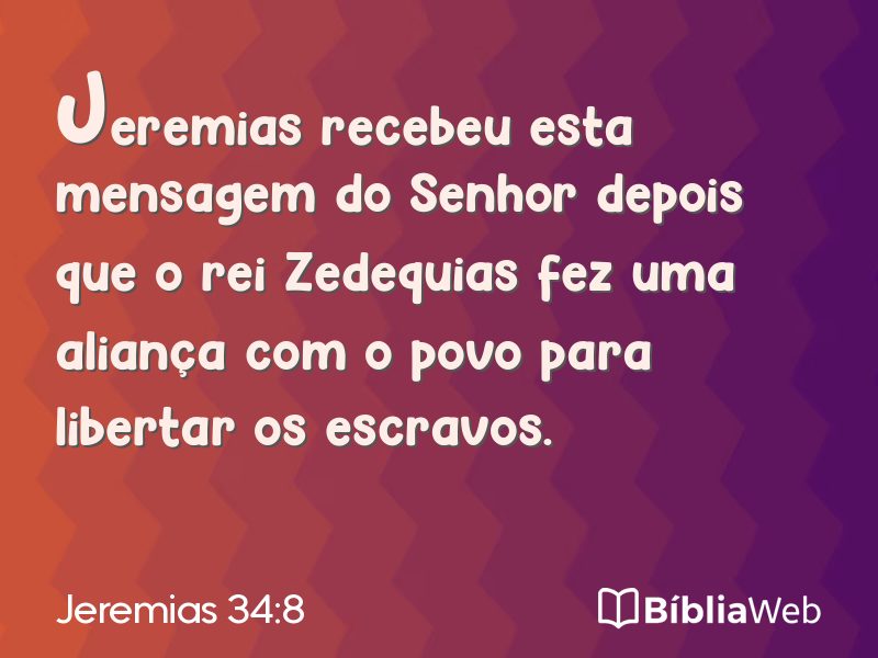 Jeremias 34:8 em imagem para compartilhar