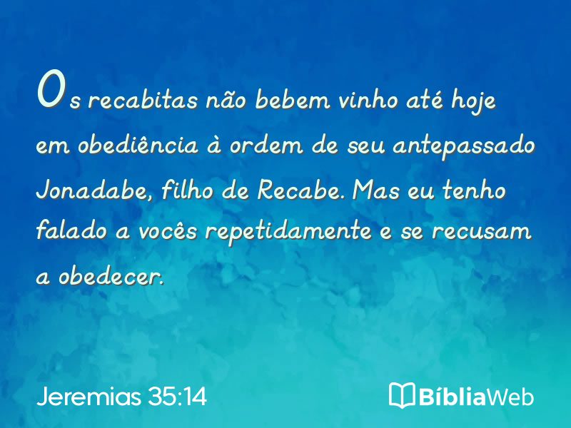 Jeremias 35:14 em imagem para compartilhar