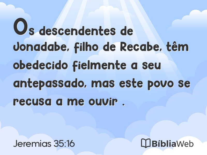 Jeremias 35:16 em imagem para compartilhar