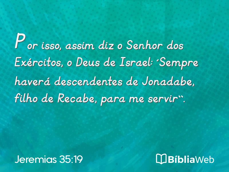 Jeremias 35:19 em imagem para compartilhar
