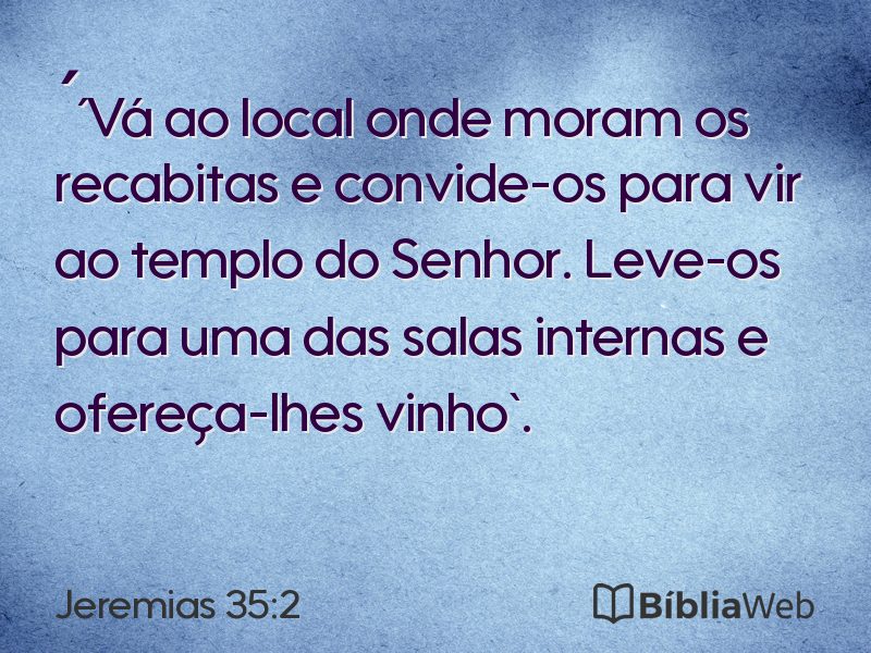 Jeremias 35:2 em imagem para compartilhar