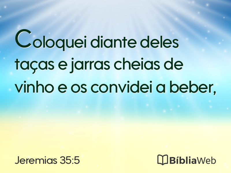 Jeremias 35:5 em imagem para compartilhar