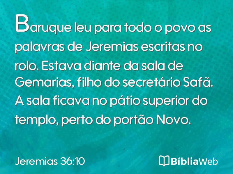 Jeremias 36:10 em imagem para compartilhar