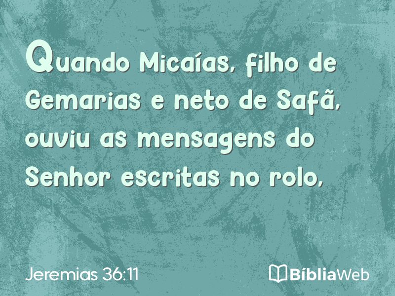 Jeremias 36:11 em imagem para compartilhar