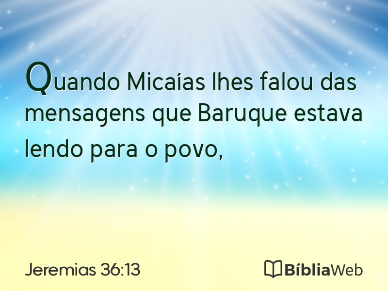 Jeremias 36:13 em imagem para compartilhar