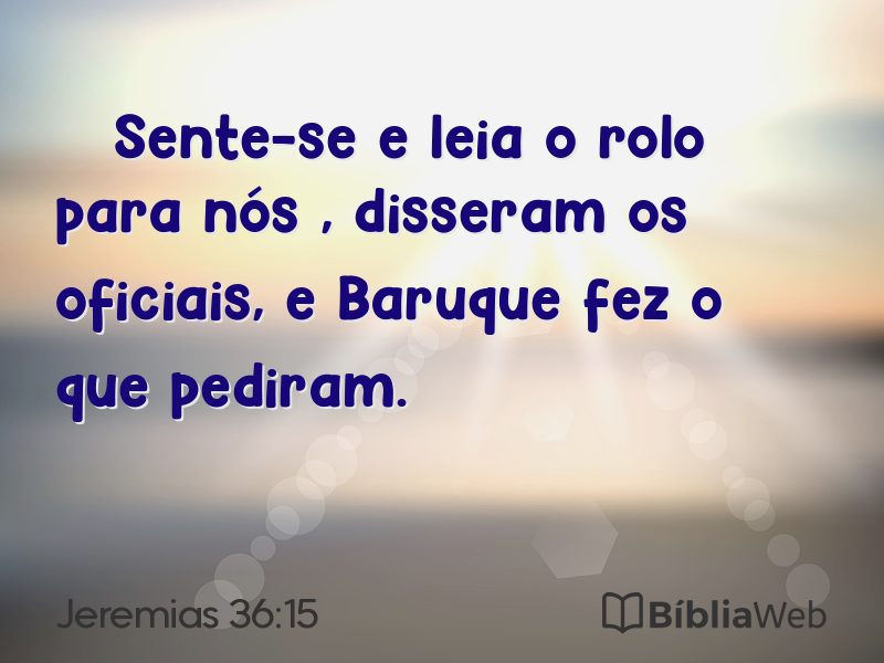 Jeremias 36:15 em imagem para compartilhar