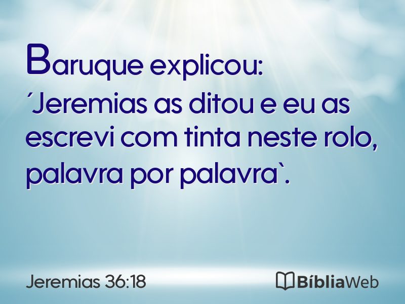 Jeremias 36:18 em imagem para compartilhar