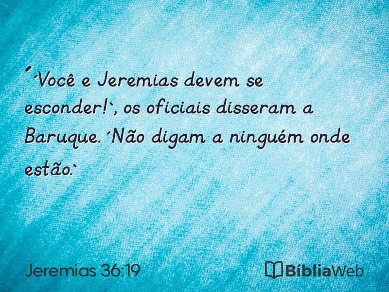 Jeremias 36:19 em imagem para compartilhar