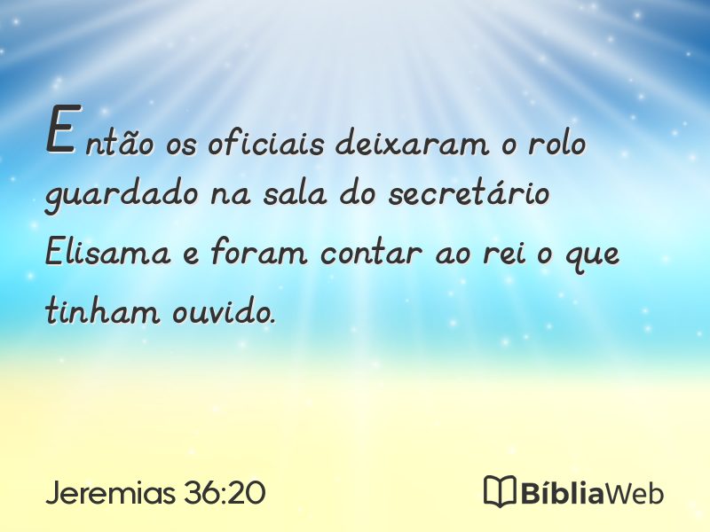 Jeremias 36:20 em imagem para compartilhar