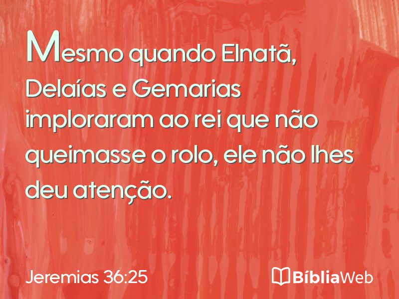 Jeremias 36:25 em imagem para compartilhar