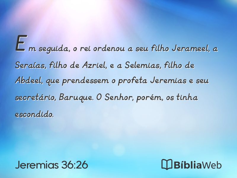 Jeremias 36:26 em imagem para compartilhar