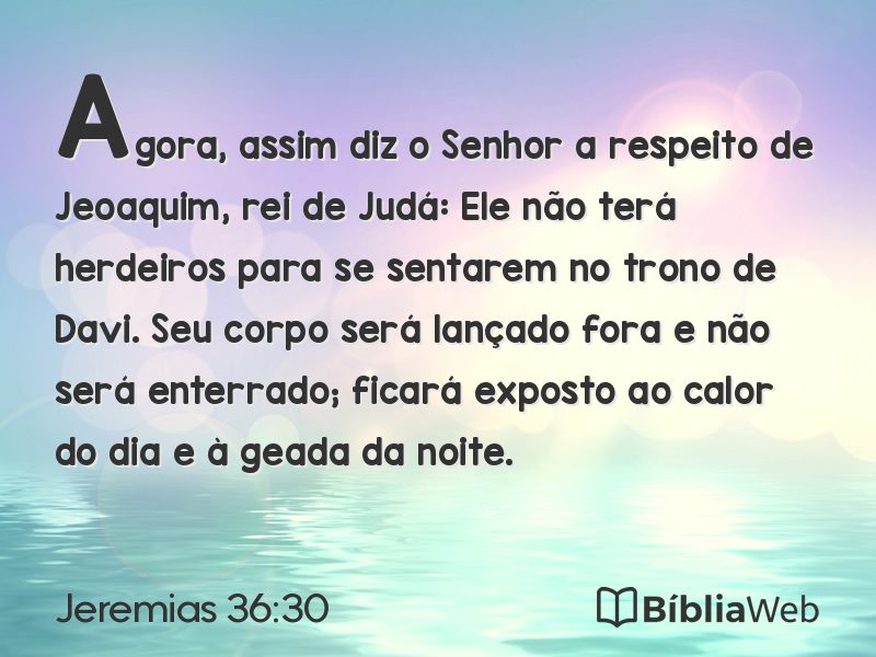 Jeremias 36:30 em imagem para compartilhar