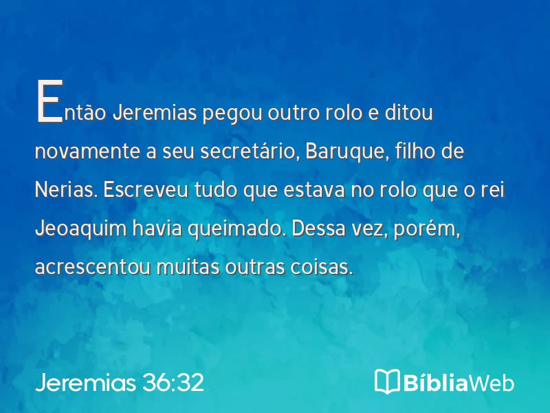 Jeremias 36:32 em imagem para compartilhar