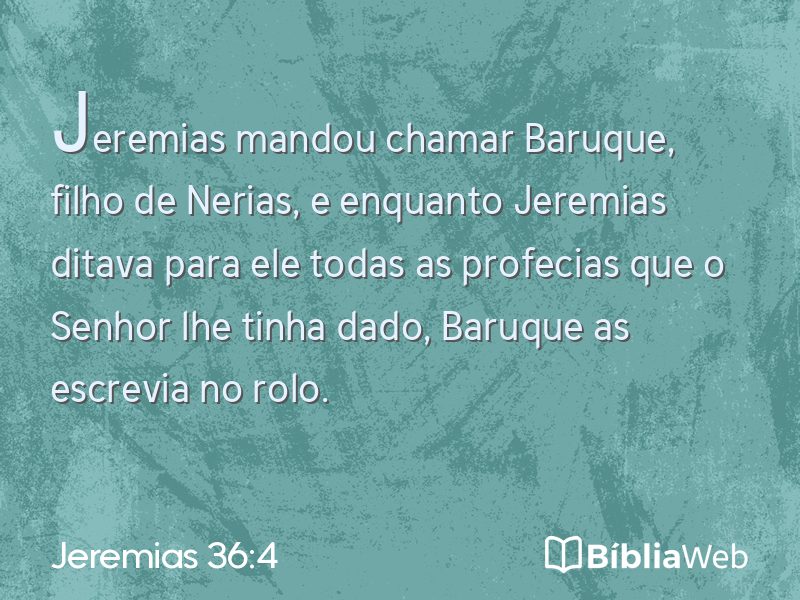 Jeremias 36:4 em imagem para compartilhar