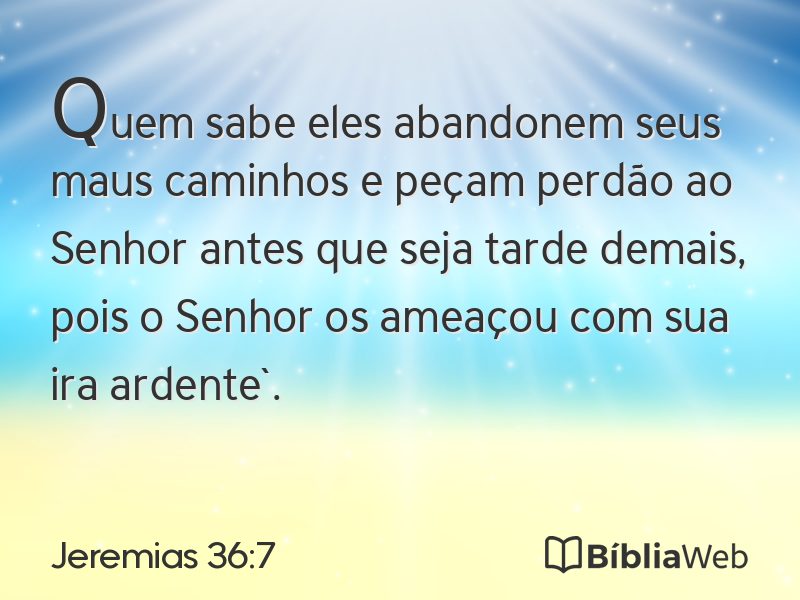Jeremias 36:7 em imagem para compartilhar