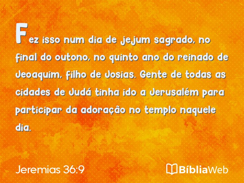 Jeremias 36:9 em imagem para compartilhar