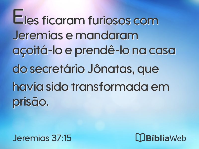 Jeremias 37:15 em imagem para compartilhar