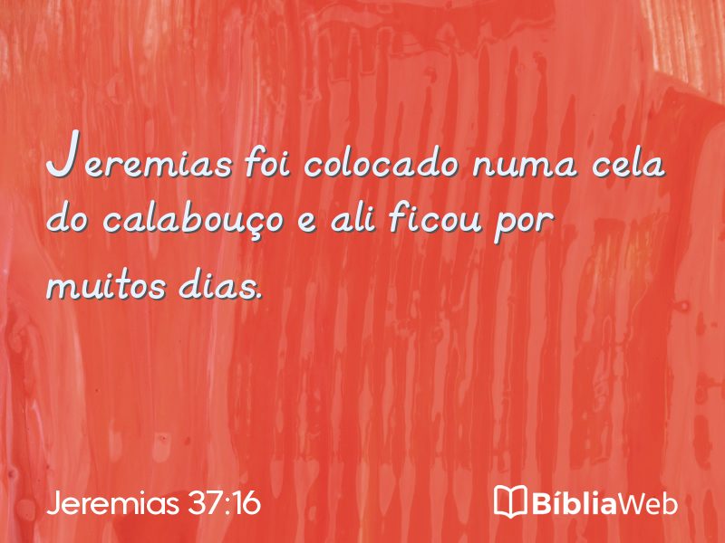 Jeremias 37:16 em imagem para compartilhar
