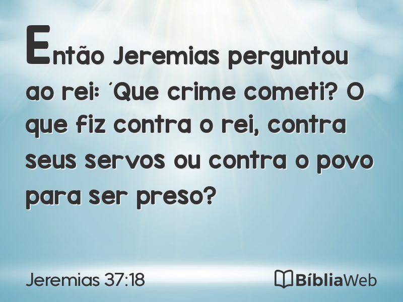 Jeremias 37:18 em imagem para compartilhar