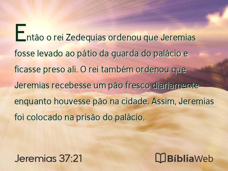 Jeremias 37:21 em imagem para compartilhar