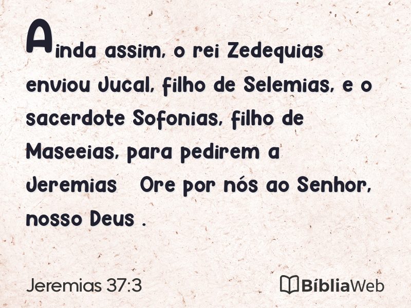 Jeremias 37:3 em imagem para compartilhar