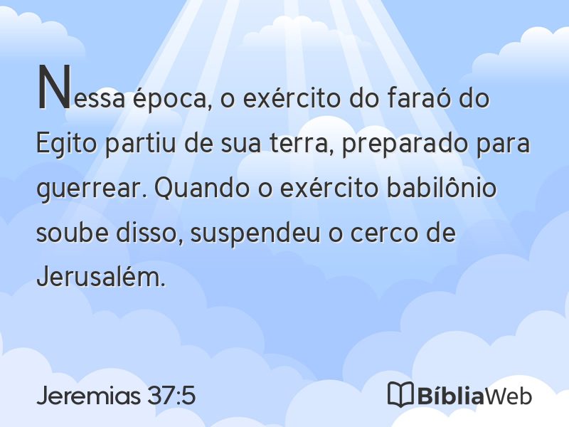 Jeremias 37:5 em imagem para compartilhar