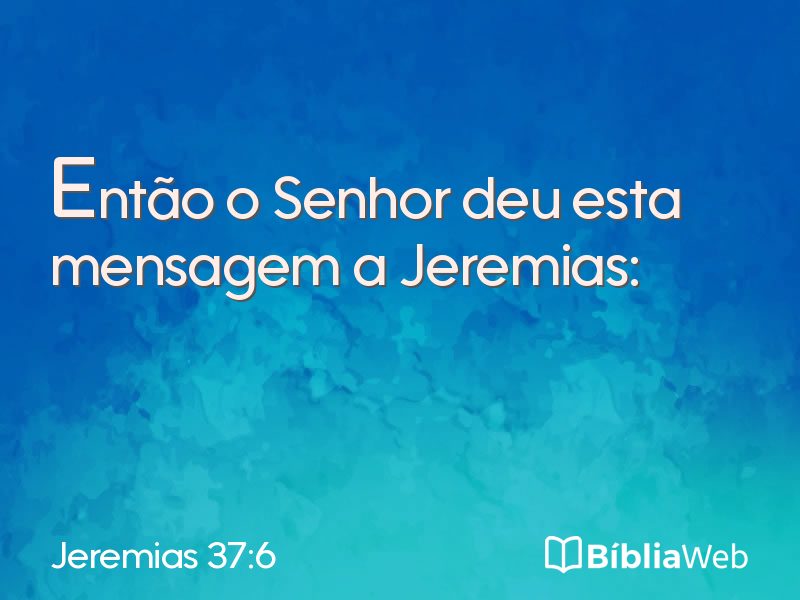 Jeremias 37:6 em imagem para compartilhar