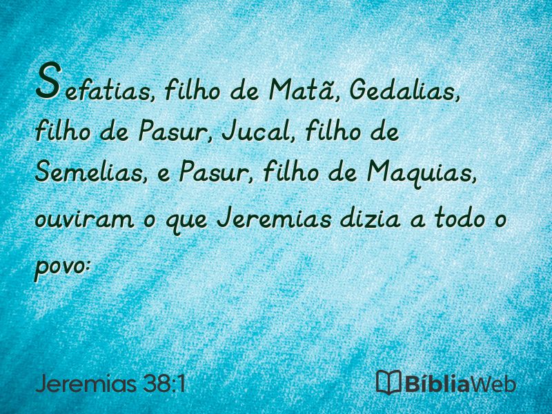 Jeremias 38:1 em imagem para compartilhar