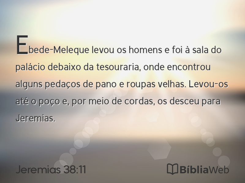 Jeremias 38:11 em imagem para compartilhar