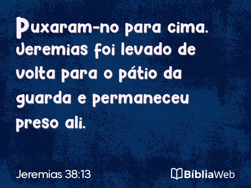 Jeremias 38:13 em imagem para compartilhar