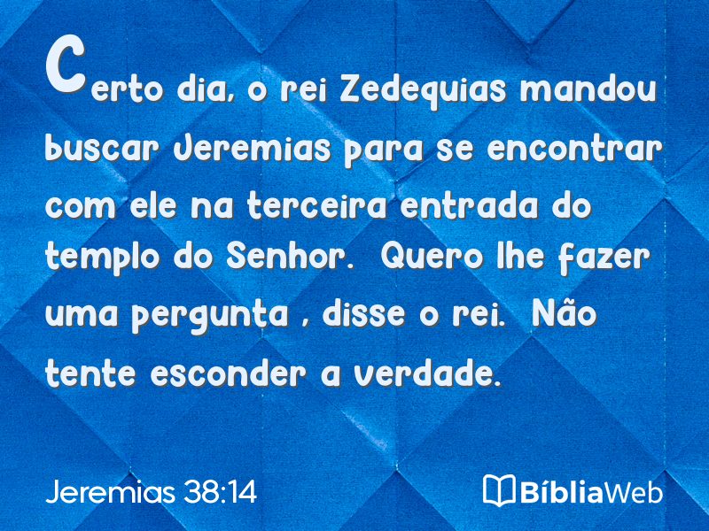 Jeremias 38:14 em imagem para compartilhar